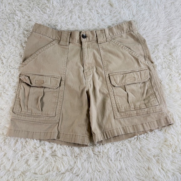 Denali Mens Khaki Cargo Shorts Size 36 Tan Cotton Blend Casual Outdoor Gorpcore - Picture 3 of 13